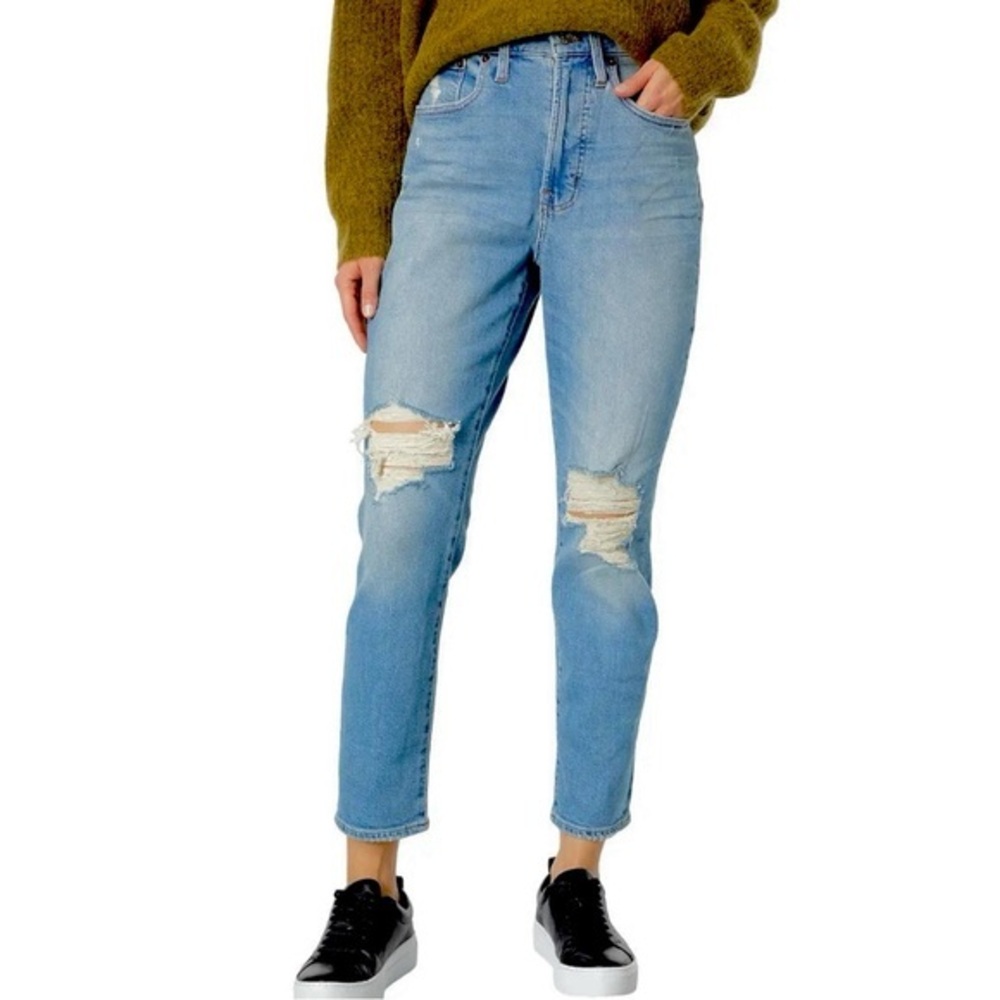 Madewell The Perfect Vintage Jean Ripped Knee in Denman Wash size 25